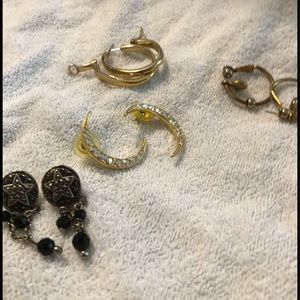 Four pairs of earrings